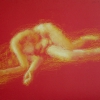 22 Nude (pastel on red cardboard) 2005